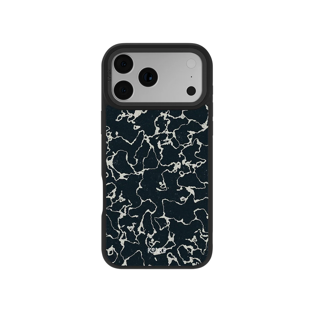 Obsidian Vein | Abstract Black Marble iPhone Case