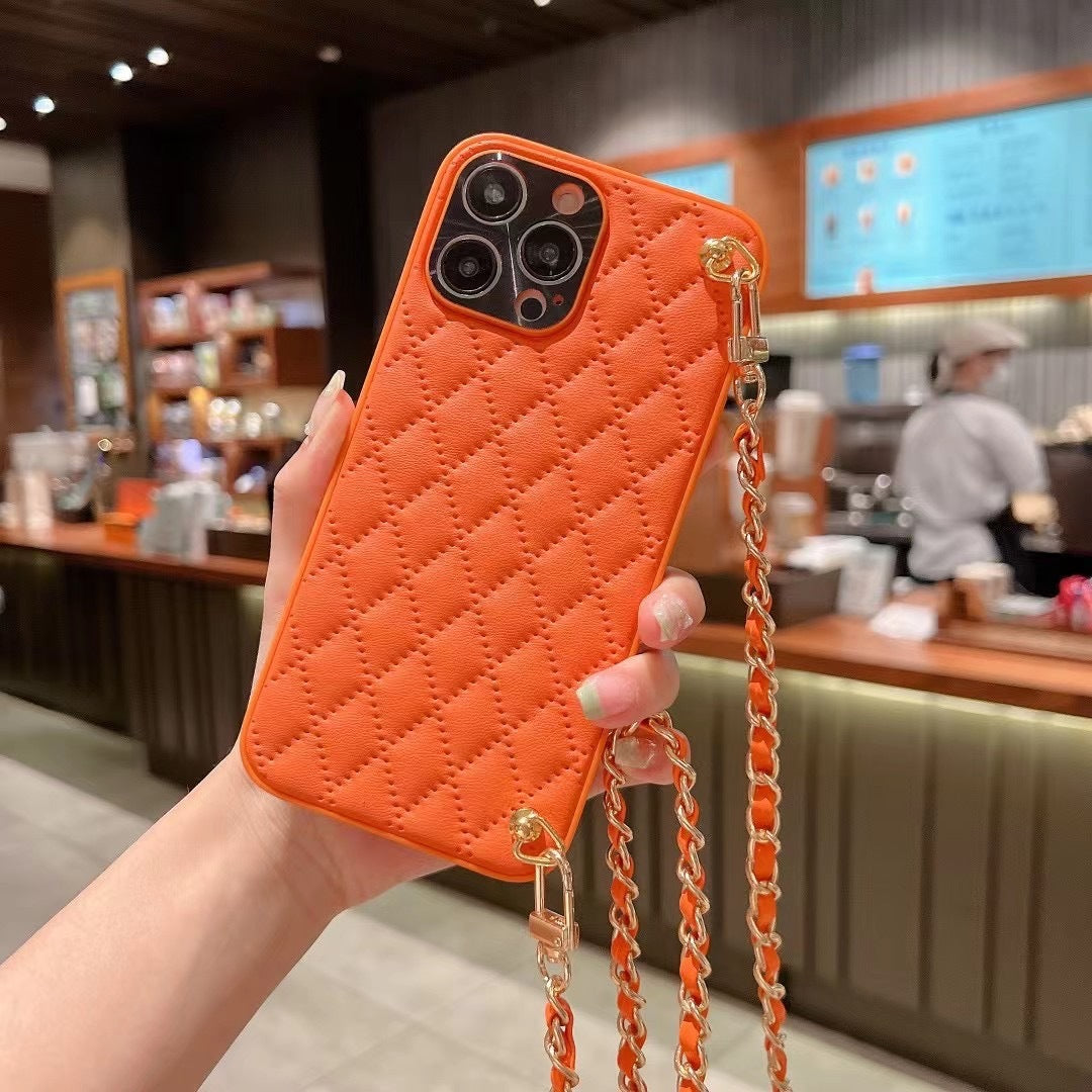RAMODO Diamond Plaid Crossbody iPhone Case