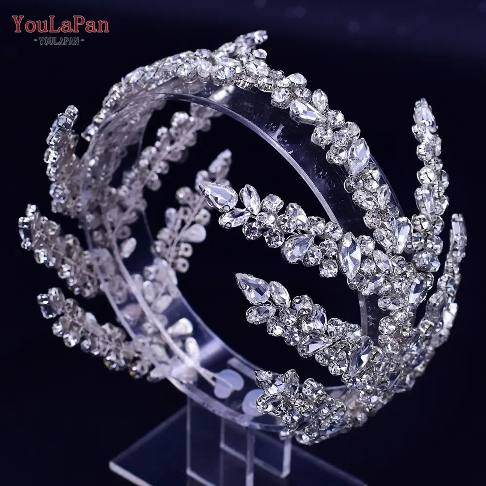 YouLaPan HP425 Bridal Headband Wedding Crowns Bride Tiara and Headdress Women Headpiece Hair Accessories Pageant Head Jewelry