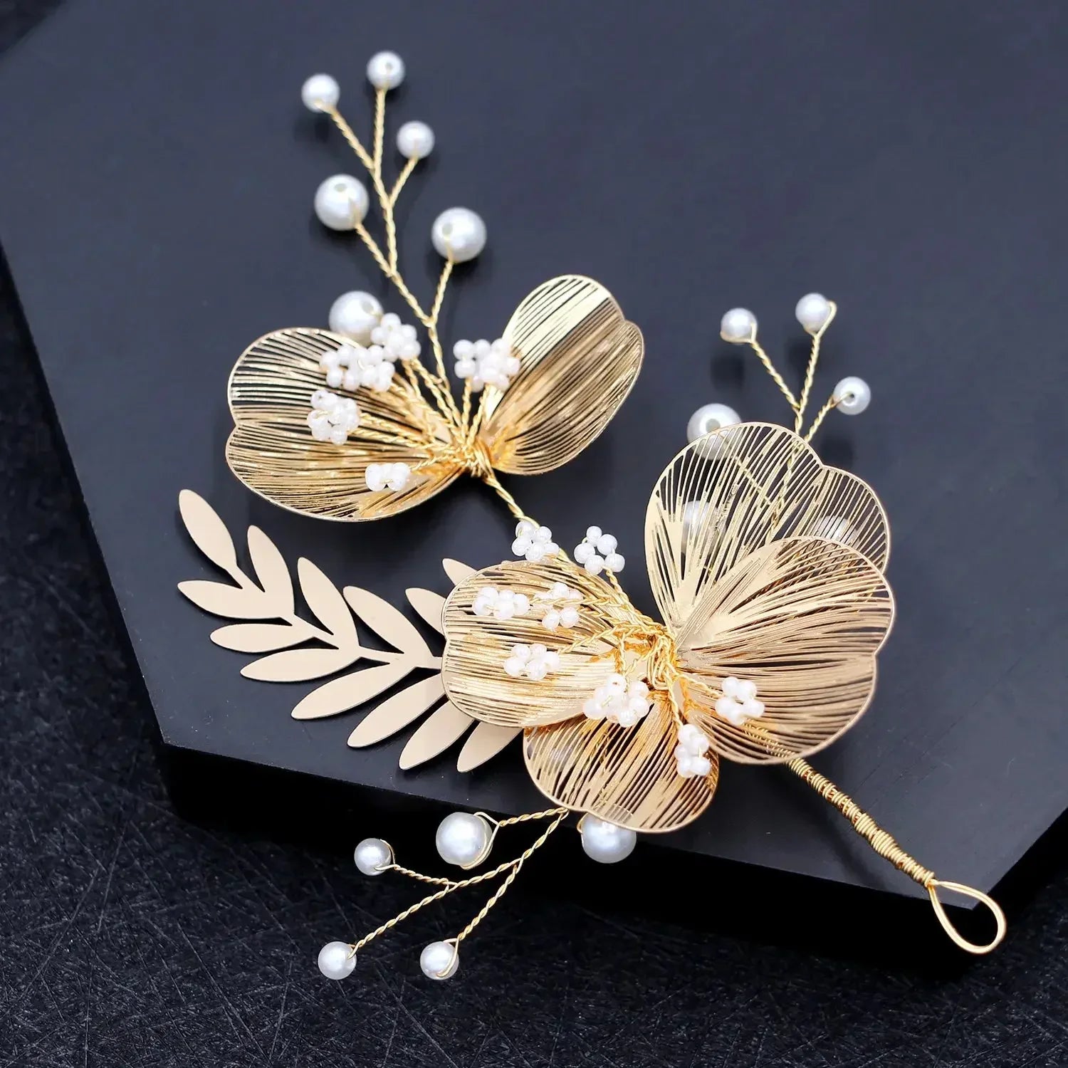Flower Hairband Bridal Hair Jewelry Pearl Crystal Headband Elegant Birthday Party Tiara Crown Wedding Hair Accessories For Women