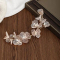 Flower Hairband Bridal Hair Jewelry Pearl Crystal Headband Elegant Birthday Party Tiara Crown Wedding Hair Accessories For Women