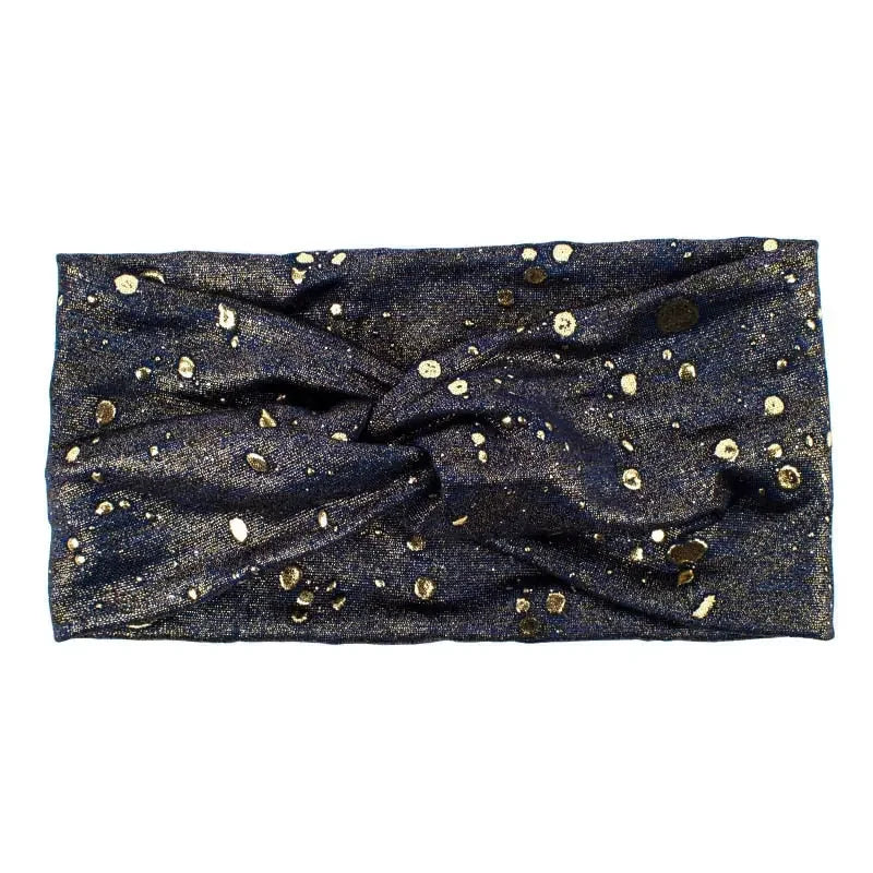 Metallic Color Wide Elastic Headband