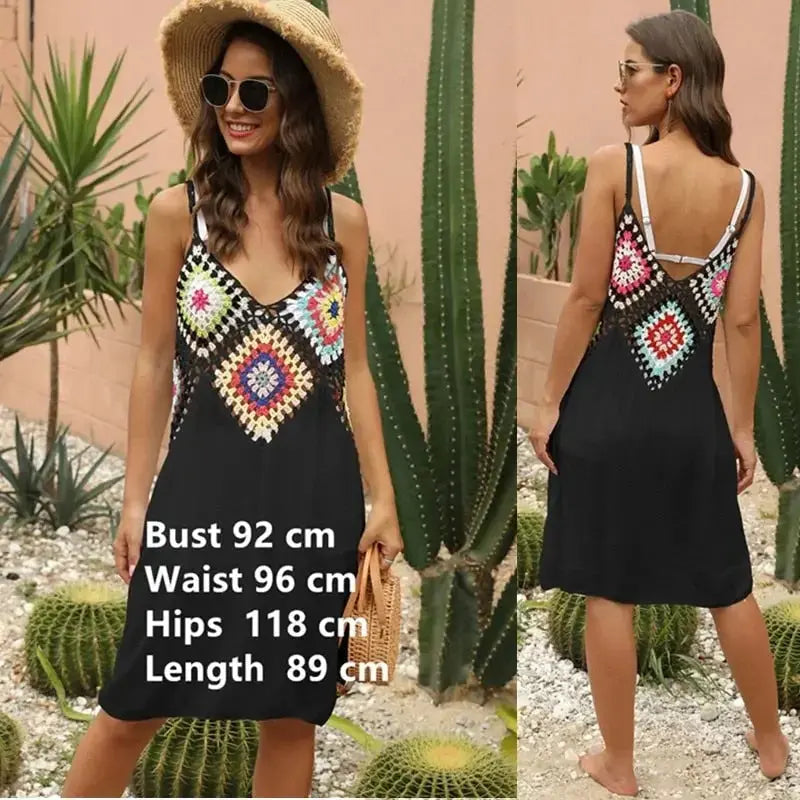 Lacy Long Bikini Beach Tunic Cover Up