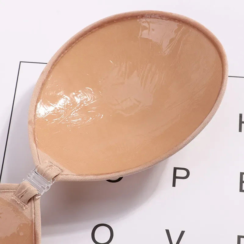 Sexy Sujetador Women's bra Invisible Push Up Bra Self-Adhesive Silicone Seamless Front Closure Sticky Backless Strapless Bra