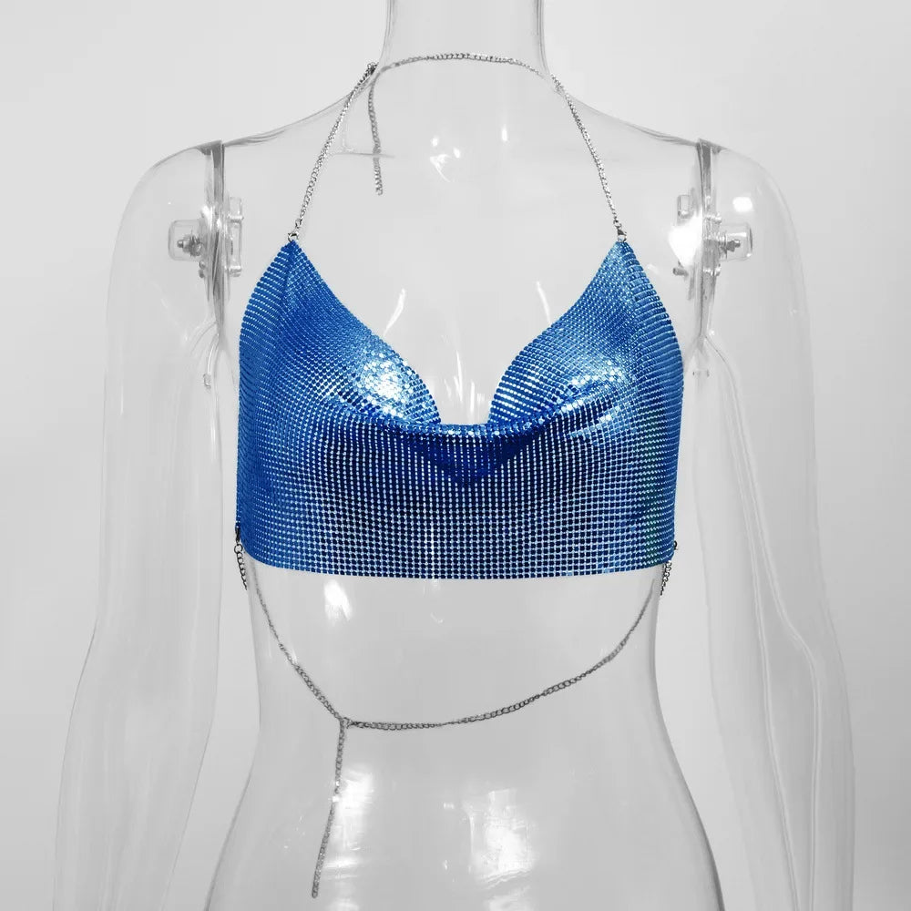 Women’s Metal Textured Bralette Camisole