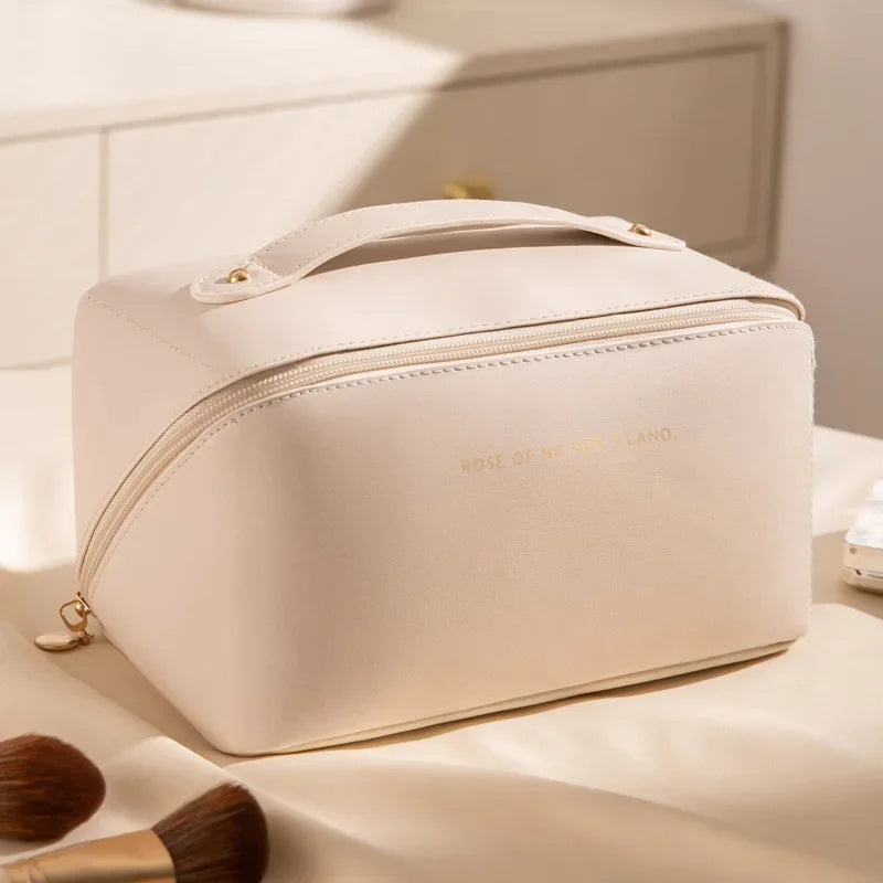 Big Capacity Travel home Use Cosmetic Bag Portable PU Makeup Pouch Women Waterproof Bathroom Wash bag Multifunction Cosmetic Bag