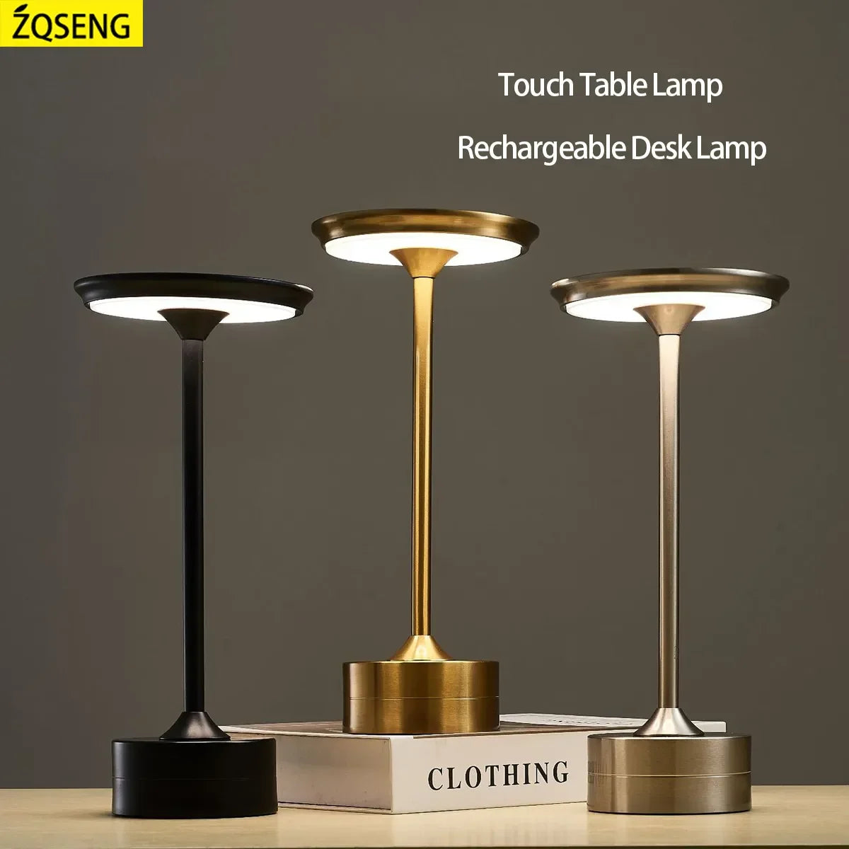 Wireless Table Lamp With Touch Sensor (Rechargeable)