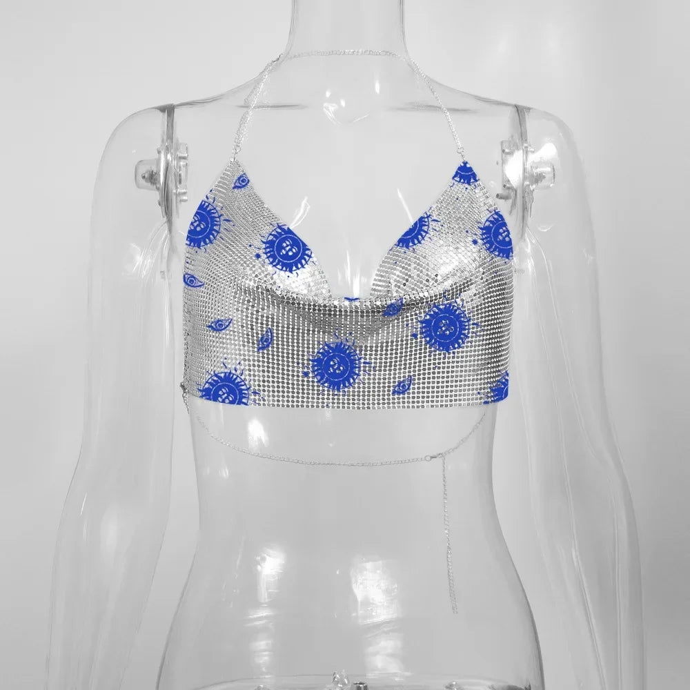 Women’s Metal Textured Bralette Camisole