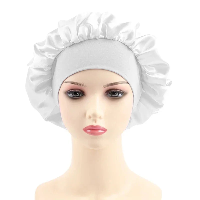 Women Bonnet Satin Sleeping Hat Hair Night Sleep Cap Head Cover Bonnets Shower Caps For Bath And Sauna Bathing Bonnet De Nuit