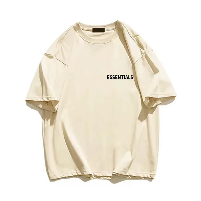 Men's Essentials T Shirt High Quality Summer T-Shirts Cotton Oversized Streetwear Letter Print Hip Hop Women Tee Free Shipping