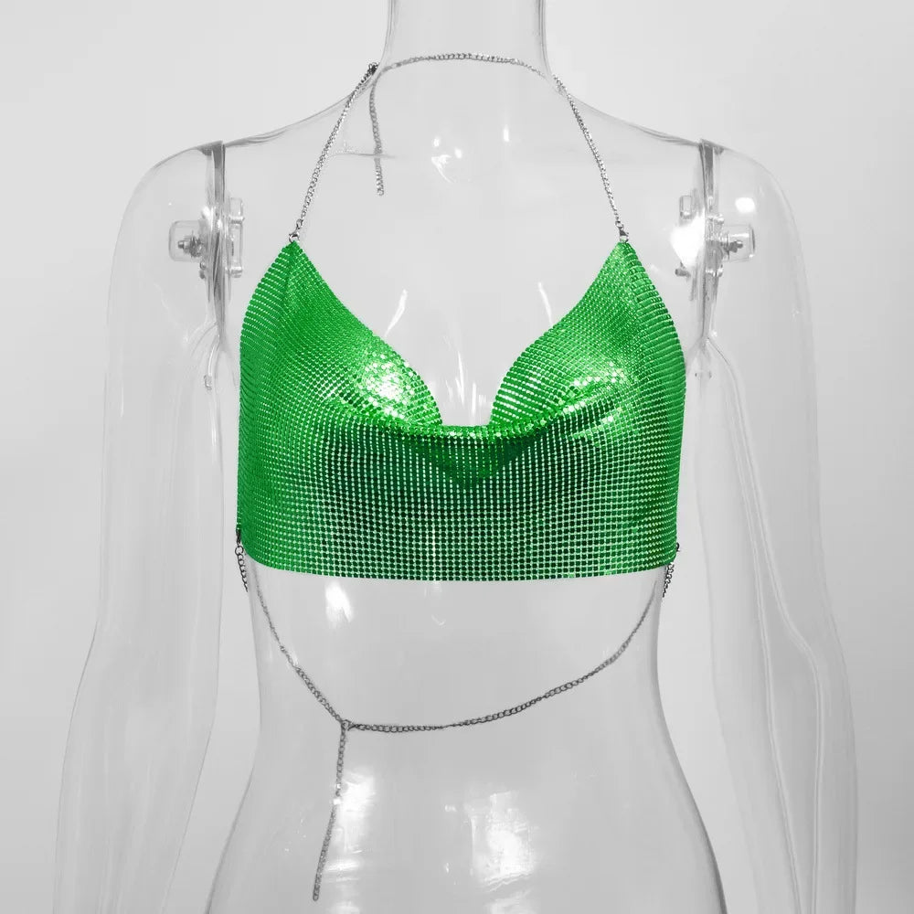 Women’s Metal Textured Bralette Camisole