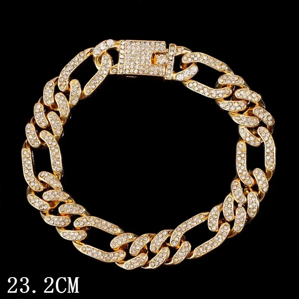 Iced Out Chunky Cuban Chain Anklet Bracelet