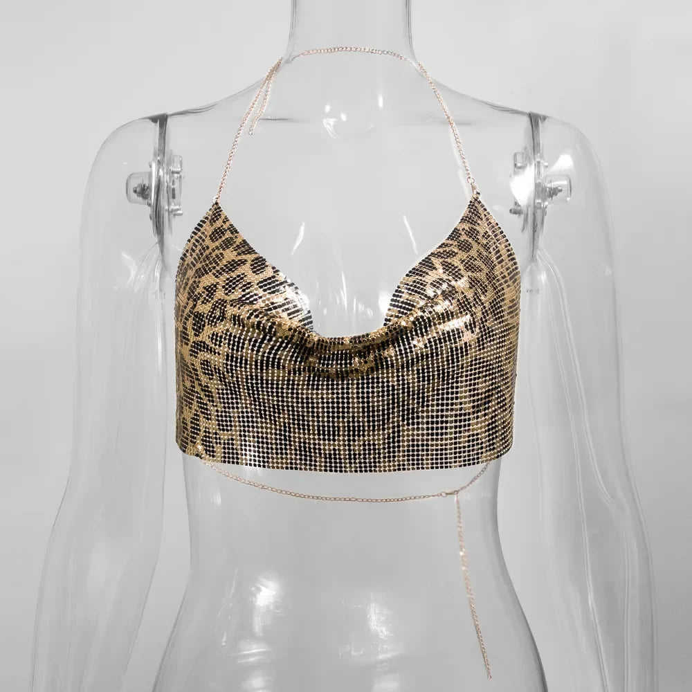 Women’s Metal Textured Bralette Camisole