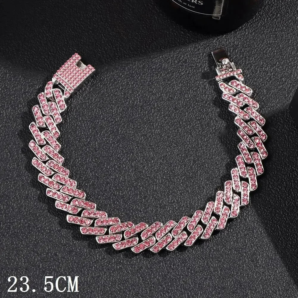 Iced Out Chunky Cuban Chain Anklet Bracelet