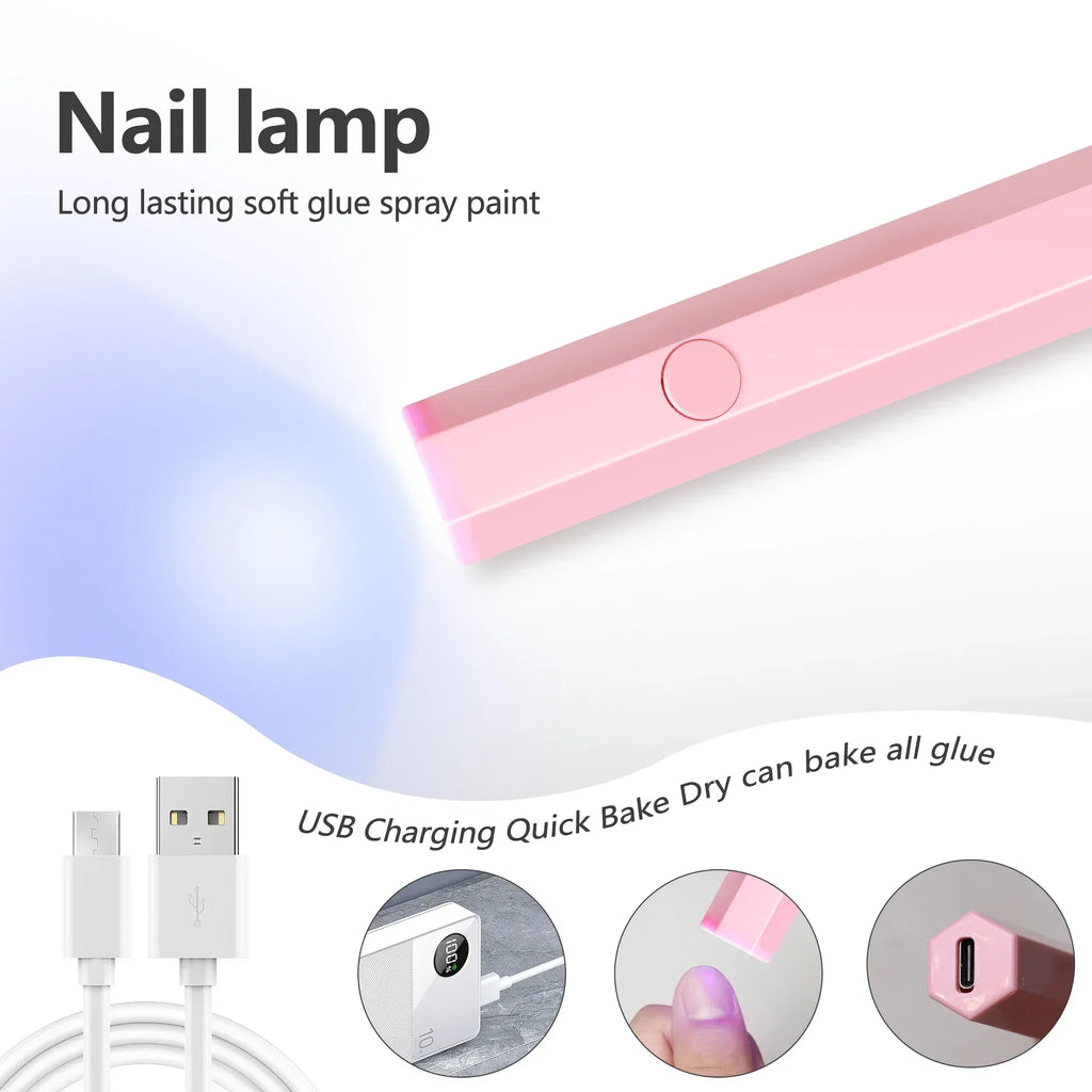 CNHIDS Portable Salon Quick Dry USB Nail Dryer Machine Home Phototherapy Tools Professional UV LED Nail Lamp Mini Flashlight Pen