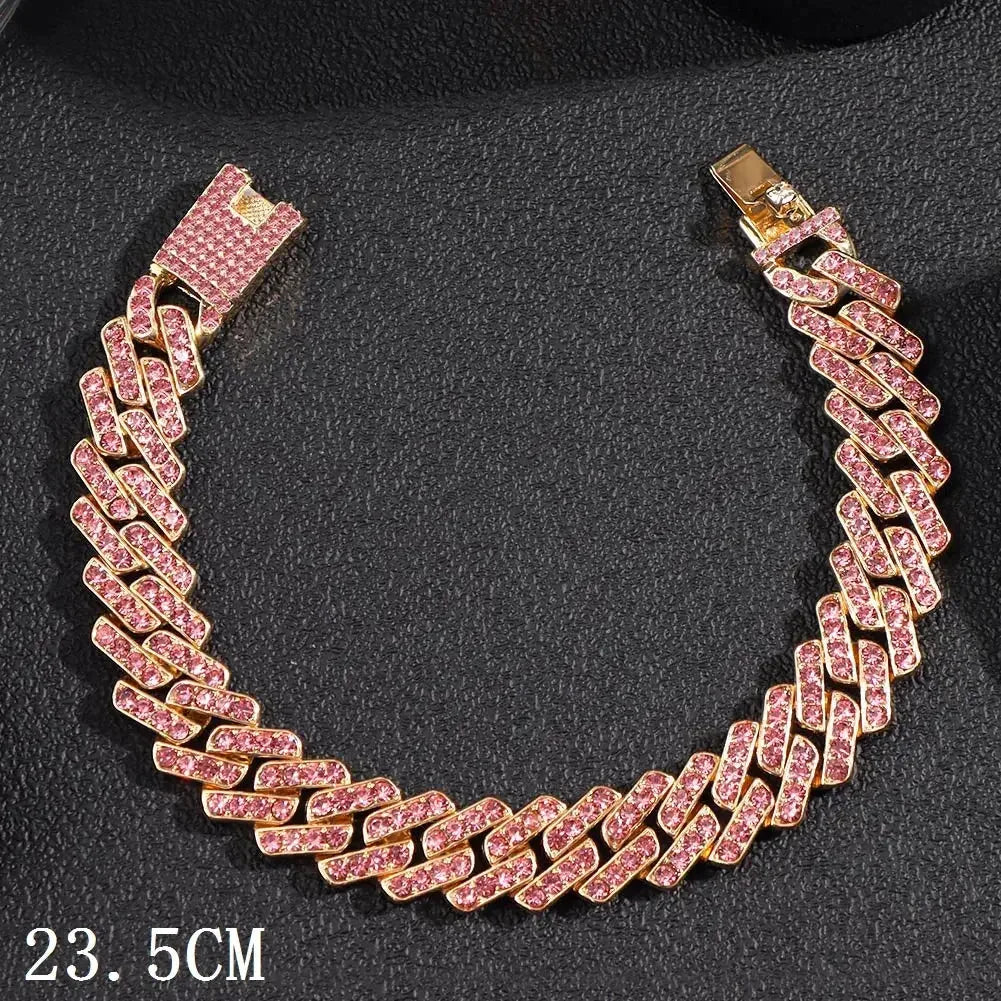 Iced Out Chunky Cuban Chain Anklet Bracelet