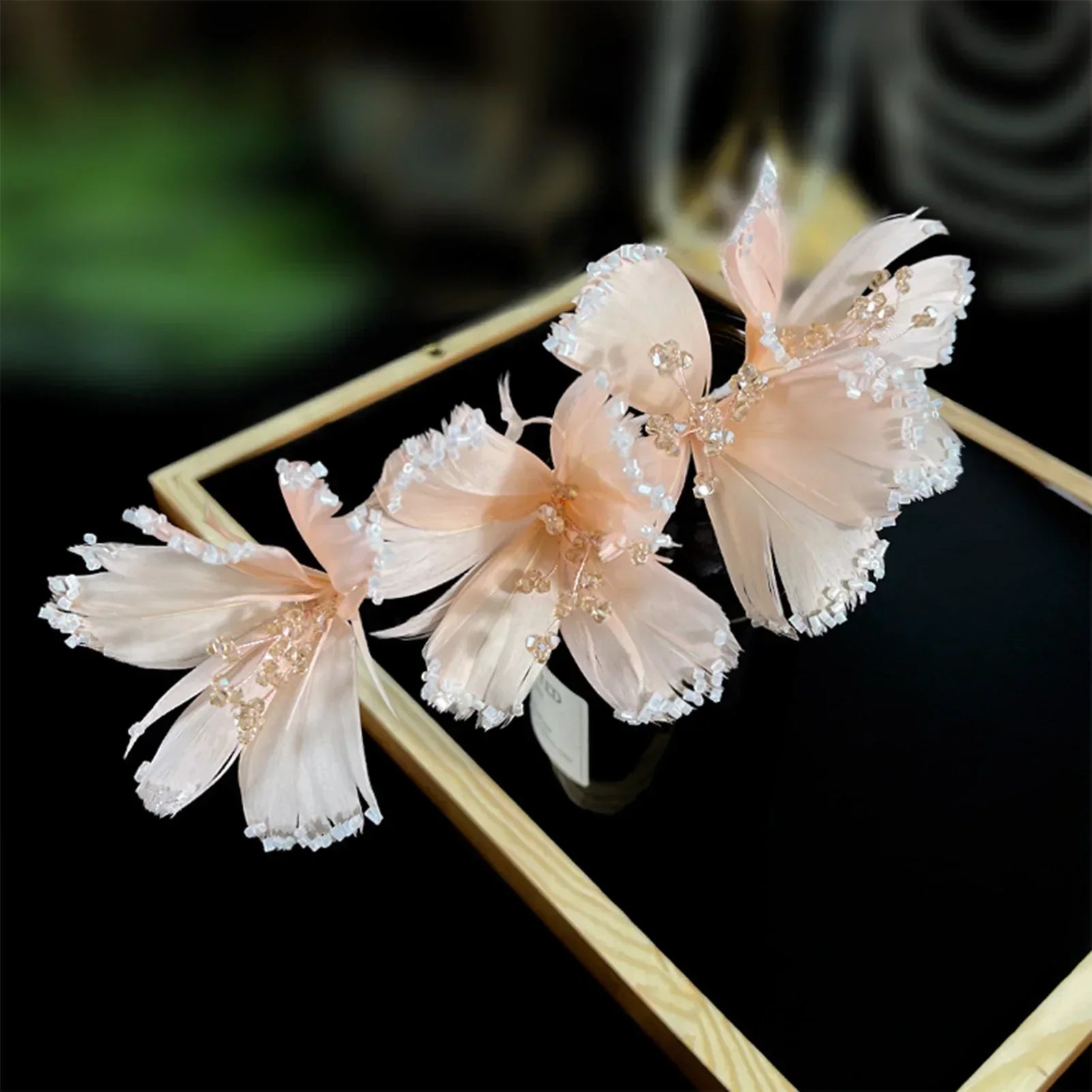 Flower Hairband Bridal Hair Jewelry Pearl Crystal Headband Elegant Birthday Party Tiara Crown Wedding Hair Accessories For Women
