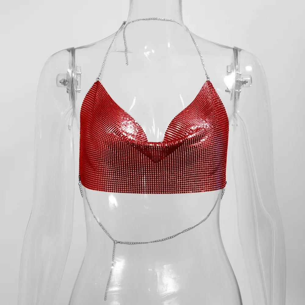 Women’s Metal Textured Bralette Camisole