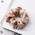 Silk Satin Scrunchies Headband Large Elastic Rubber Hair Band Women Gilr Ponytail Holder Hair Ties Accessories Satin Hair Rope