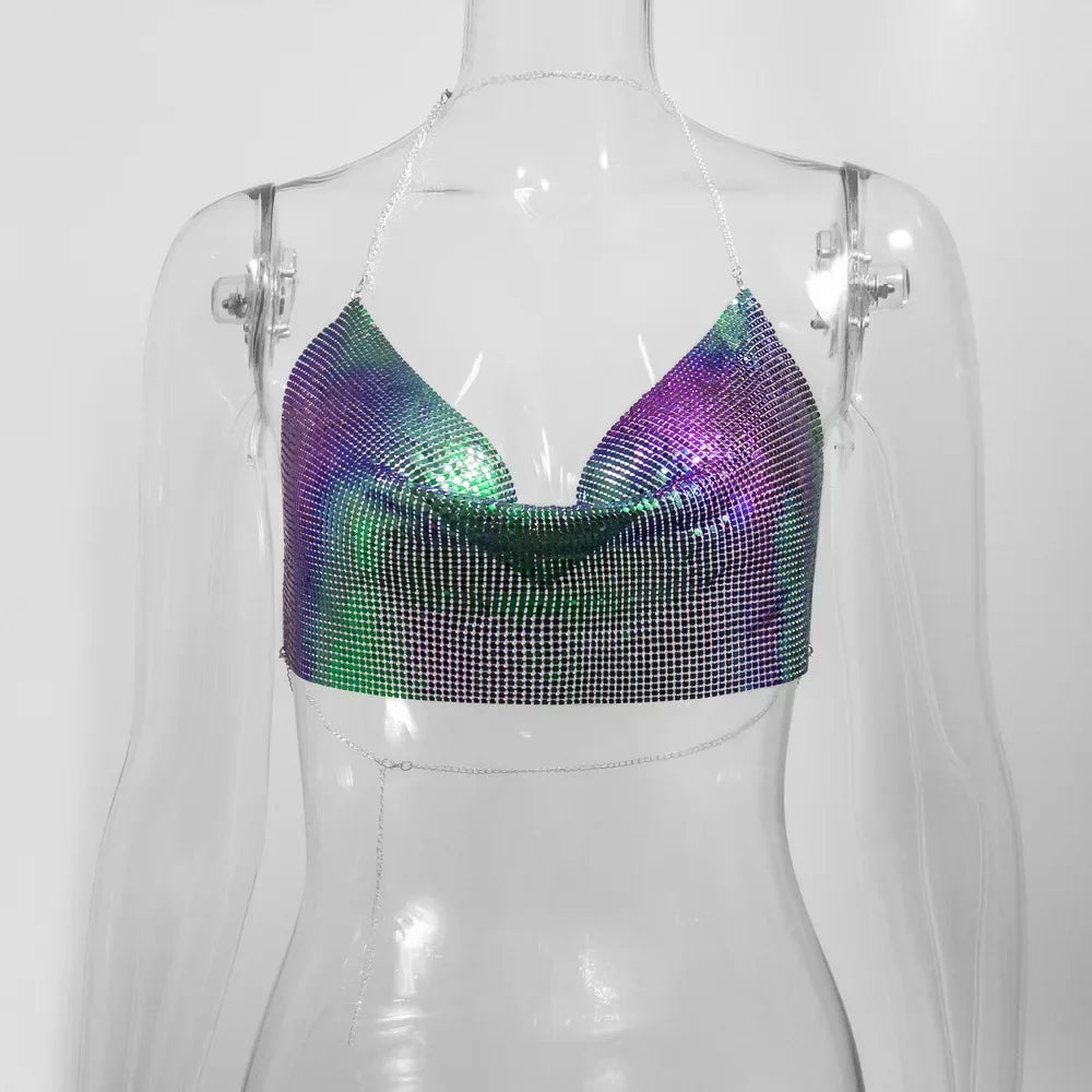 Women’s Metal Textured Bralette Camisole