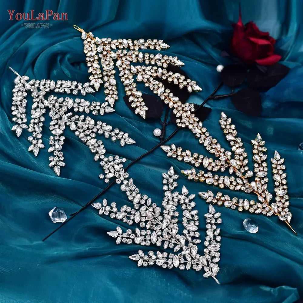YouLaPan HP425 Bridal Headband Wedding Crowns Bride Tiara and Headdress Women Headpiece Hair Accessories Pageant Head Jewelry