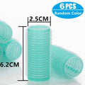 Self-Grip Hair Rollers Heatless Hair Curlers No Heat Hair Bang Volume Self-adhesive Hook &amp Loop DIY Styling Tool Random Color