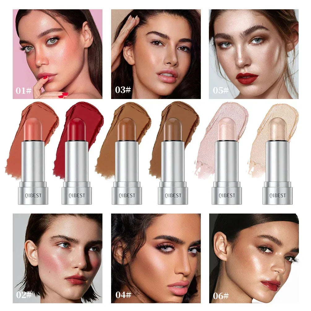 Waterproof Soft Cream Highlighter + Bronzer + Contour + Blush