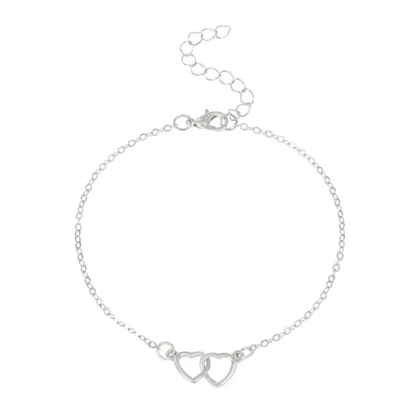 Boho Double Layer Anklets For Women Pearl Streaming Pendant Foot Chains 8 Shape Beach Bracelet Anklets Solar System Bracelet