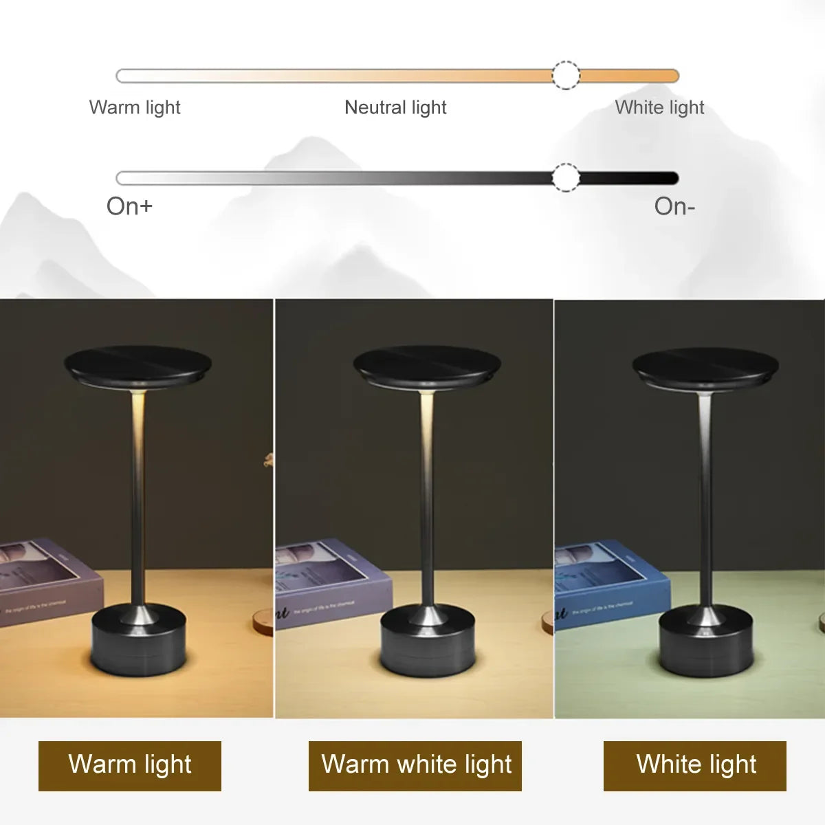 Wireless Table Lamp With Touch Sensor (Rechargeable)