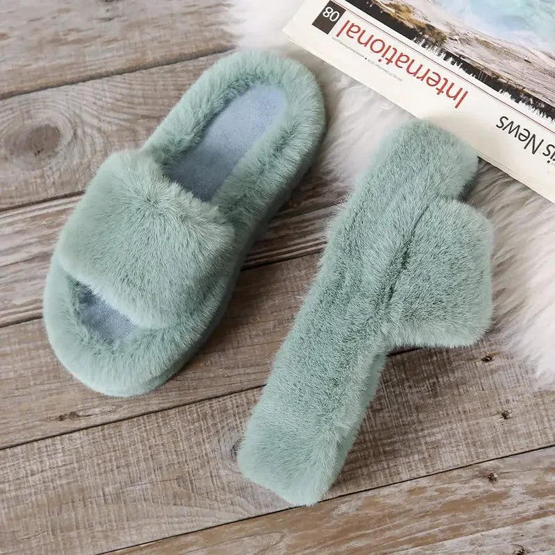 Platform Cozy Plush Slippers
