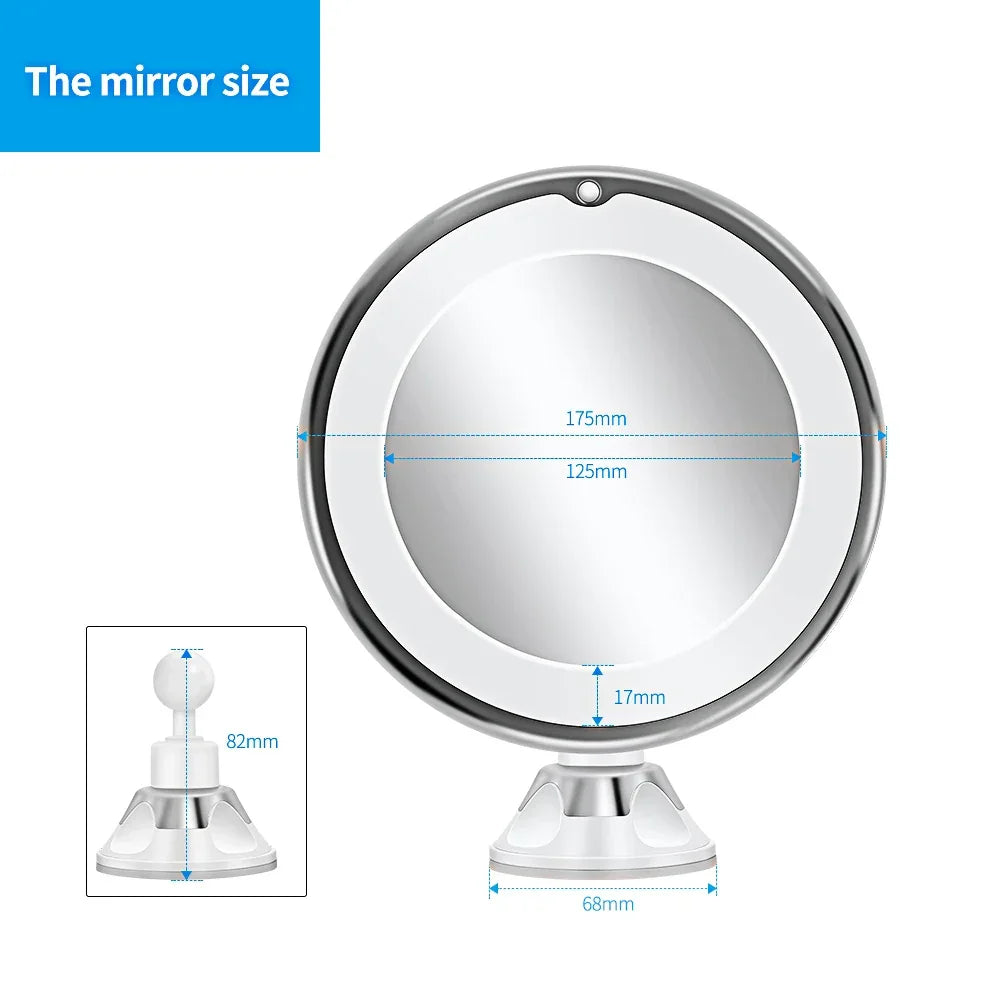 Makeup Vanity Mirror with 10X Lights LED Mirror Makeup Mirror Light Miroir Espelho Eclairage Vanity Light Makeup Storage Box