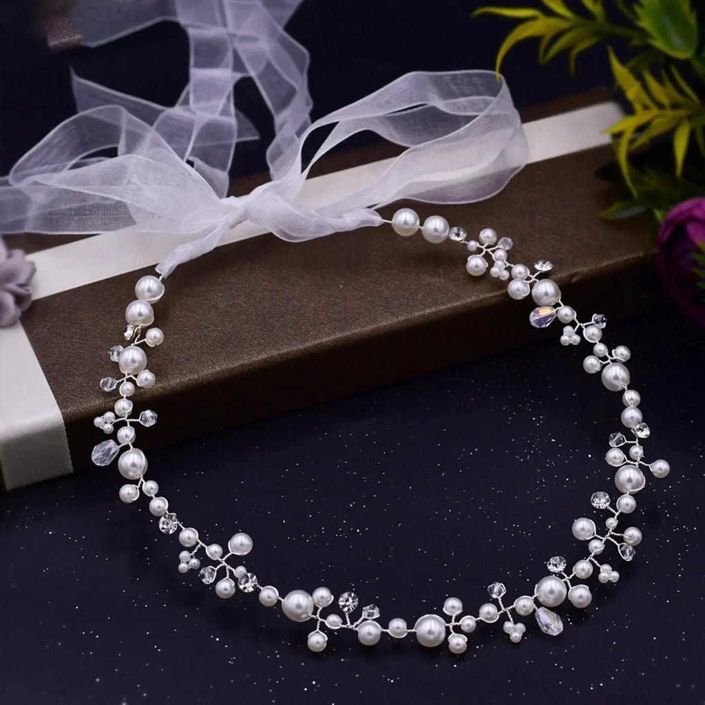 Pearl Crystal Bridal Headband