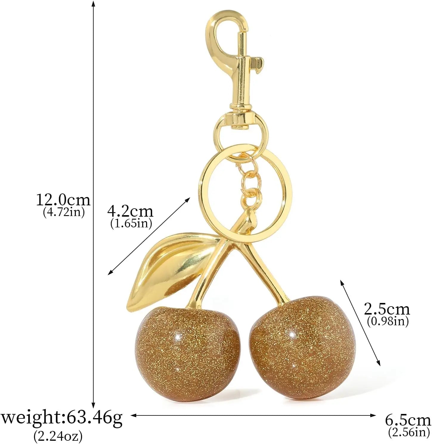 Cherry Bag Charm Keychain – Cute Purse Accessory for Women