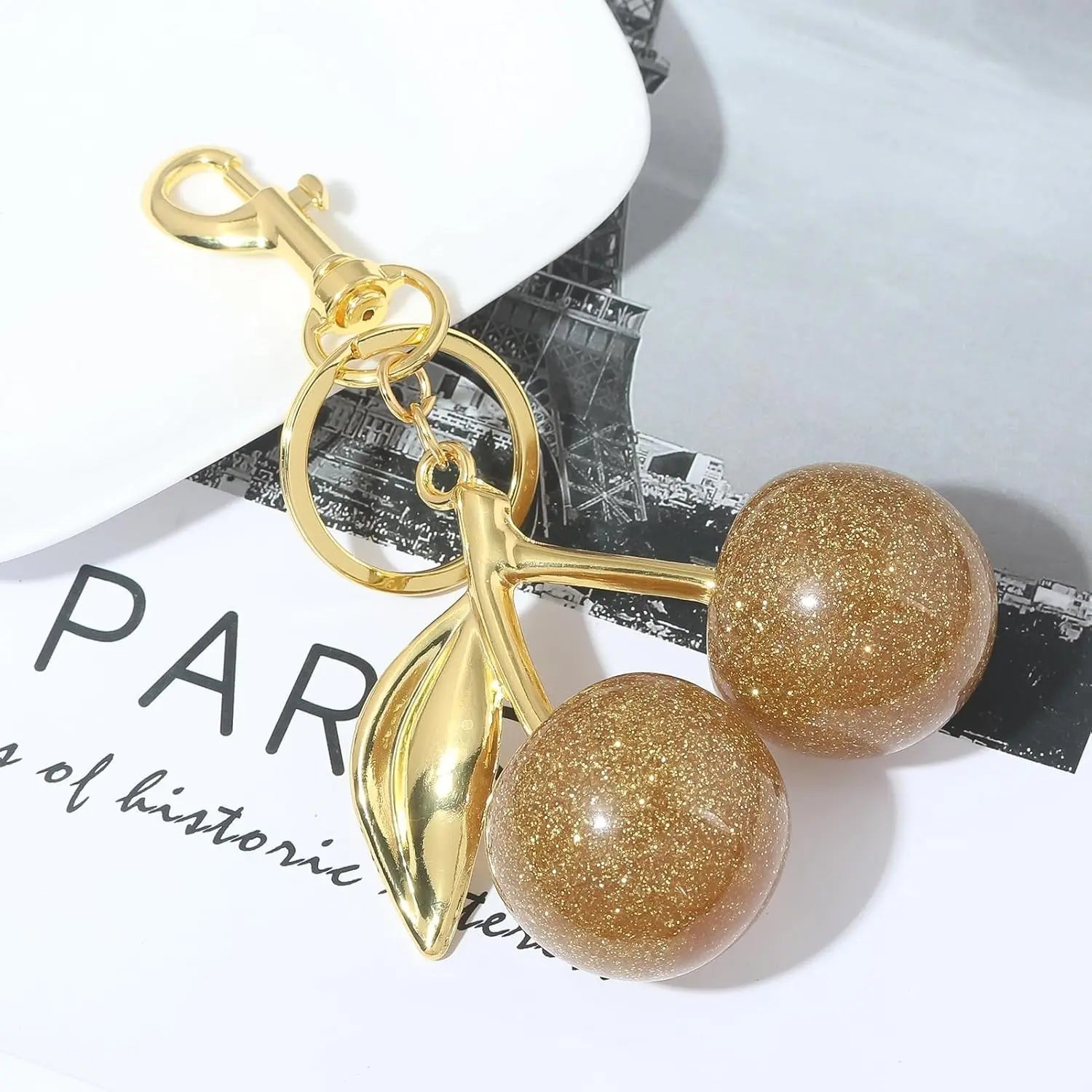 Cherry Bag Charm Keychain – Cute Purse Accessory for Women
