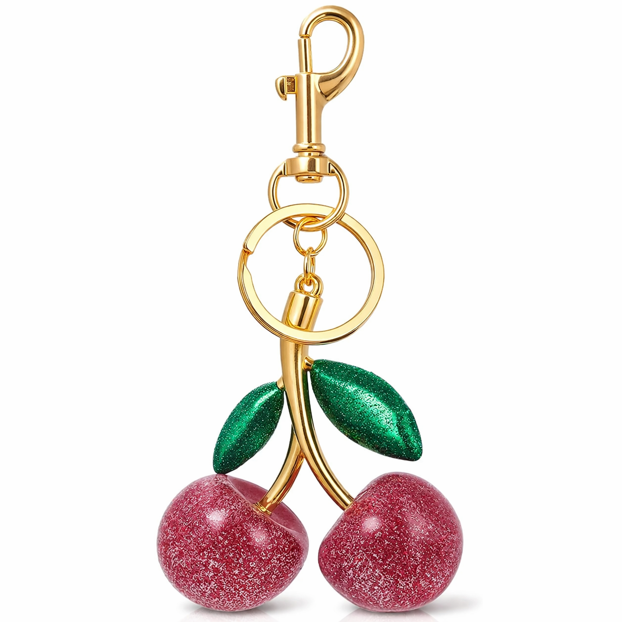 Cherry Bag Charm Keychain – Cute Purse Accessory for Women