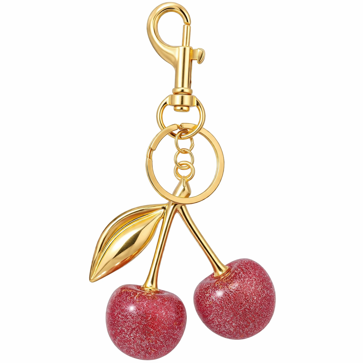 Cherry Bag Charm Keychain – Cute Purse Accessory for Women