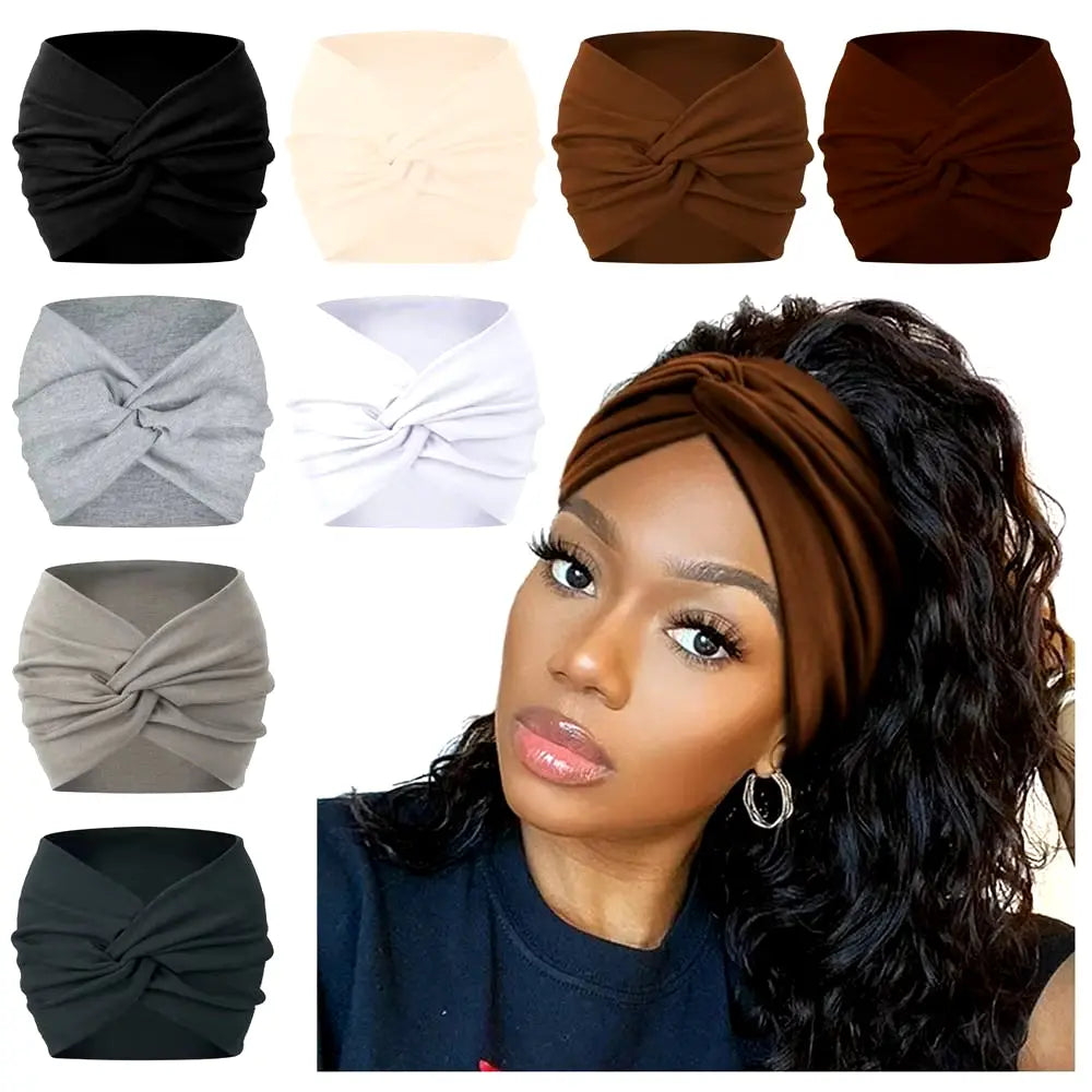 Turban Headband for Women – Wide Stretchy Hair Wrap (All Day Comfort)