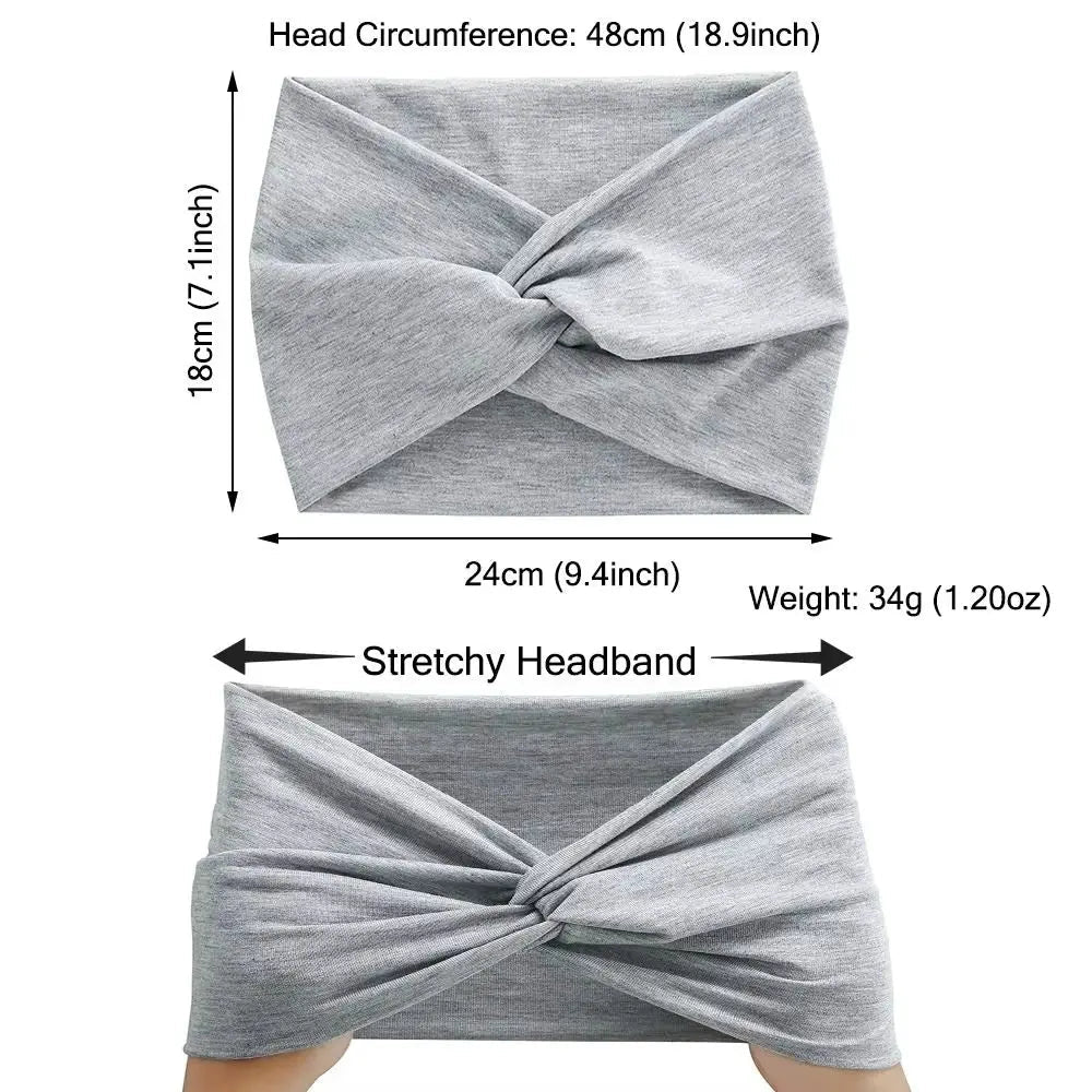 Turban Headband for Women – Wide Stretchy Hair Wrap (All Day Comfort)