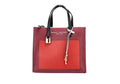 Marc Jacobs Grind Mini Leather Tote – Pomegranate Color block Crossbody Bag